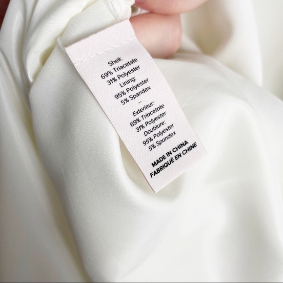 Cinq A Sept Bia Ivory Short Sleeve Crew Neck Tie Mini Dress Size 2 White - Picture 6 of 7